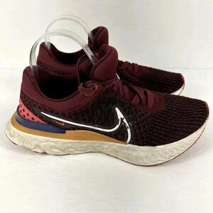 Nike React Infinity Run FK 3 in Dark Beetroot/White Colour Size US 8